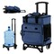Costway 50-Can 3-in-1 Insulated Rolling Cooler with Adjustable Handle &#x26; Bottom Plate Blue/Grey